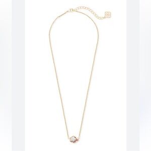 Kendra Scott Tess Pendant Necklace rose Gold Dichroic Glass